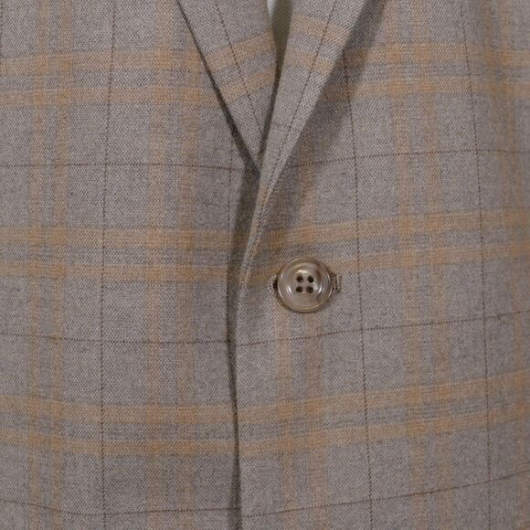 TOMMY HILFIGER Mens Sport Coat Blazer Mens 48R Beige Plaid - Picture 6 of 14